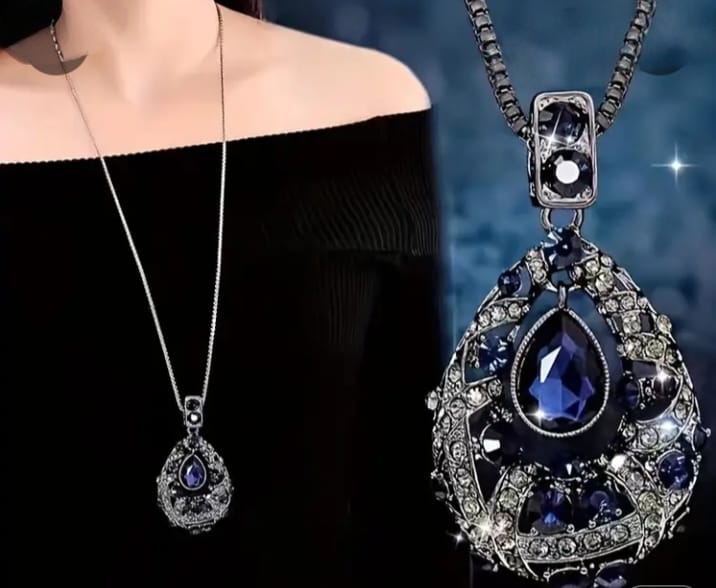 Teardrop Pendant Long Necklace for Women